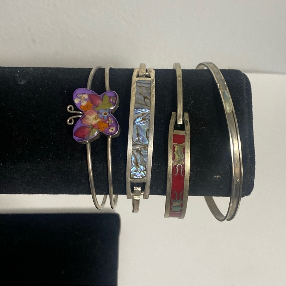 Four Mexico Alpaca Abalone Bracelet